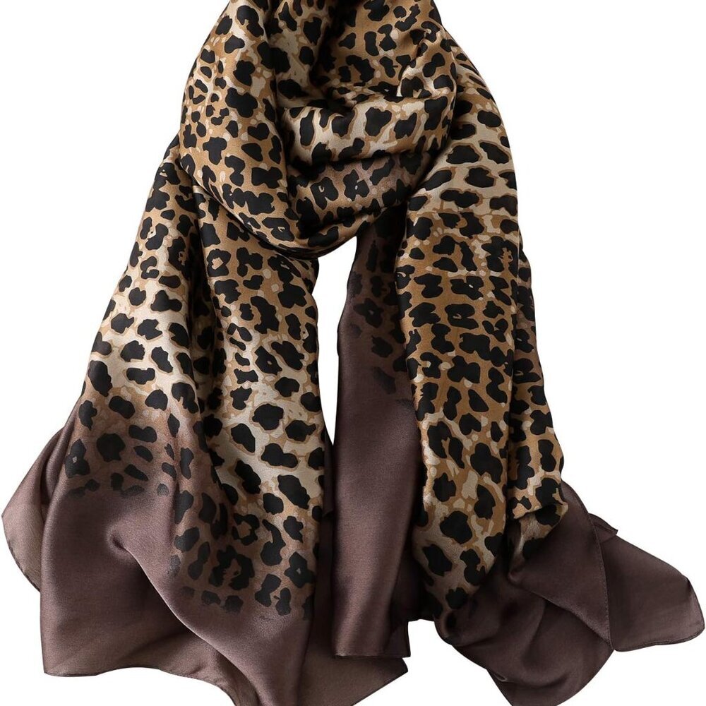 Womens 100% Large Mulberry Long Satin Scarf Fashion Lightweight Wraps